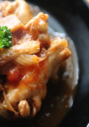 鳥手羽とエリンギのトマト煮-レシピのメイン写真