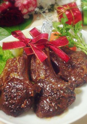 クリスマスに☆骨付きラム肉のソテー-レシピのメイン写真