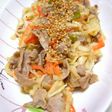 切干大根と豚肉をごまダレ炒め♪