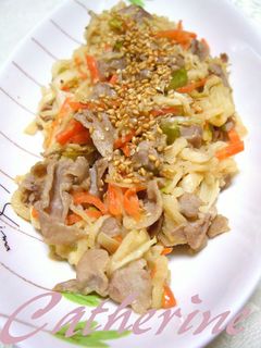 切干大根と豚肉をごまダレ炒め♪-レシピのメイン写真