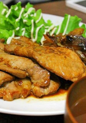 簡単＊　豚ロースで生姜焼き　-レシピのメイン写真