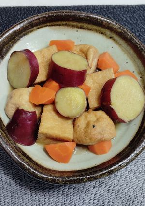 サツマイモと厚揚げの煮物-レシピのメイン写真
