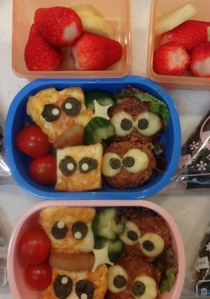 まっくろくろすけ　トトロ　キャラ弁　簡単-レシピのメイン写真