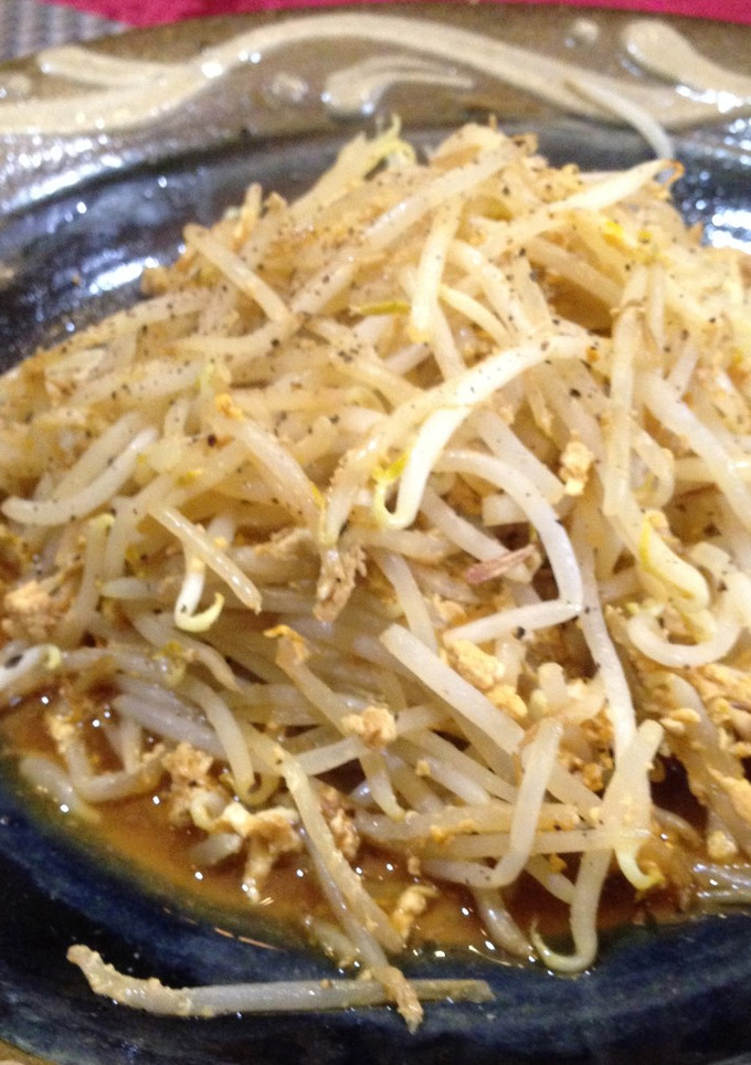 即席ラーメンの付属スープで簡単もやし炒め-レシピのメイン写真