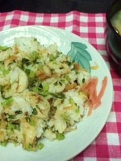 大根の葉のカルシウム炒飯。-レシピのメイン写真