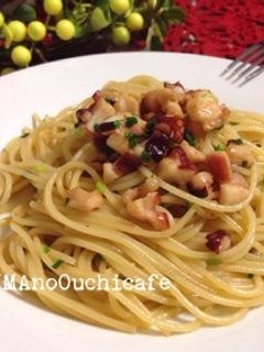 タコとネギの醤油ニンニクペペロンチーノ-レシピのメイン写真