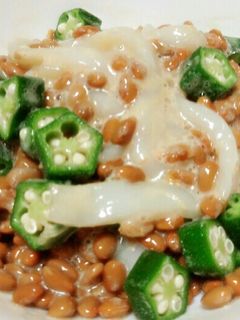 ネバネバ♪いかおくら納豆♪-レシピのメイン写真
