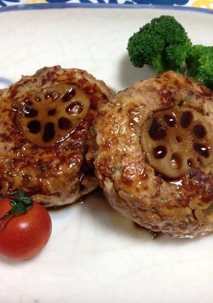 シャキシャキ食感！れんこん鶏照りバーク♫-レシピのメイン写真