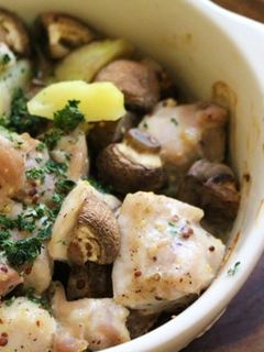 鶏もも肉ときのこのマスタード焼き-レシピのメイン写真