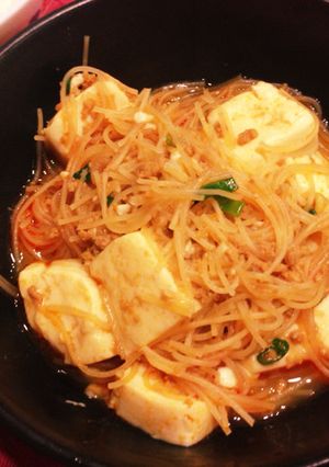 簡単ボリューム＊ビーフン麻婆豆腐-レシピのメイン写真