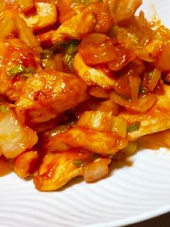 ムネ肉とセロリの旨ケチャップ炒め☆簡単!-レシピのメイン写真