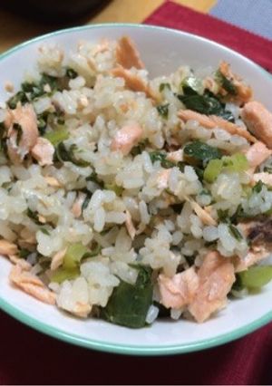 大根の葉と鮭ごはん-レシピのメイン写真