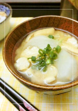 うち豆・揚げと蕪と里芋のおみそ汁-レシピのメイン写真
