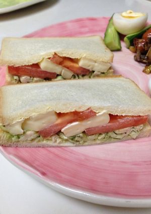 ささ身とトマトとチーズのジェノバサンド-レシピのメイン写真