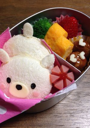 ☆キャラ弁☆...サンドイッチでワンコ-レシピのメイン写真