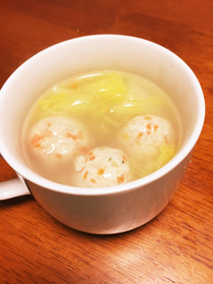 白菜・鶏団子のとろり温かスープ-レシピのメイン写真