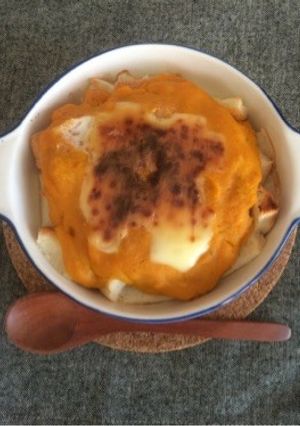 パン耳deかぼちゃグラタン-レシピのメイン写真