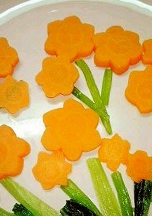 人参の飾り切り◎花◎（時短重視な方法）-レシピのメイン写真