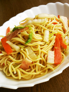 白菜たっぷり☆めんつゆバター焼きそば-レシピのメイン写真