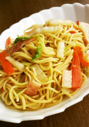 白菜たっぷり☆めんつゆバター焼きそば-レシピのメイン写真