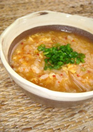 なめたけキムチ雑炊-レシピのメイン写真