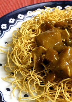 パリパリ食べる♪カレー皿うどん-レシピのメイン写真