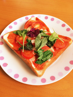ピザ風♪トマトチーズトースト♡-レシピのメイン写真