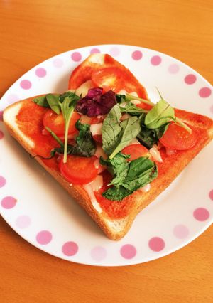 ピザ風♪トマトチーズトースト♡-レシピのメイン写真