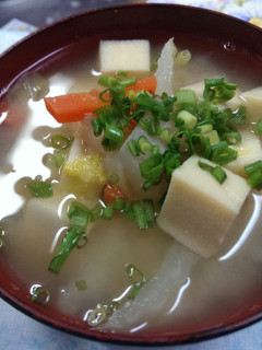 超簡単!高野豆腐のみそ汁-レシピのメイン写真