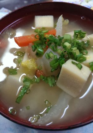超簡単！高野豆腐のみそ汁-レシピのメイン写真