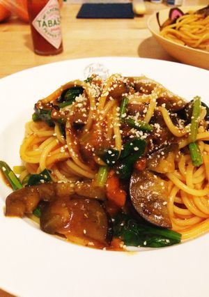 市販ソースで簡単！なすのミートスパゲティ-レシピのメイン写真