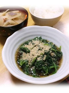 金ごま香るほうれん草のおひたし-レシピのメイン写真