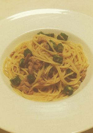 ツナとオクラのパスタ-レシピのメイン写真
