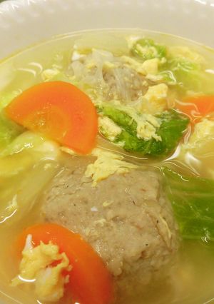 鰯のつみれと卵の中華スープ♪-レシピのメイン写真