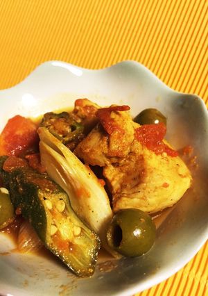オクラとトマトのチキンカレー-レシピのメイン写真