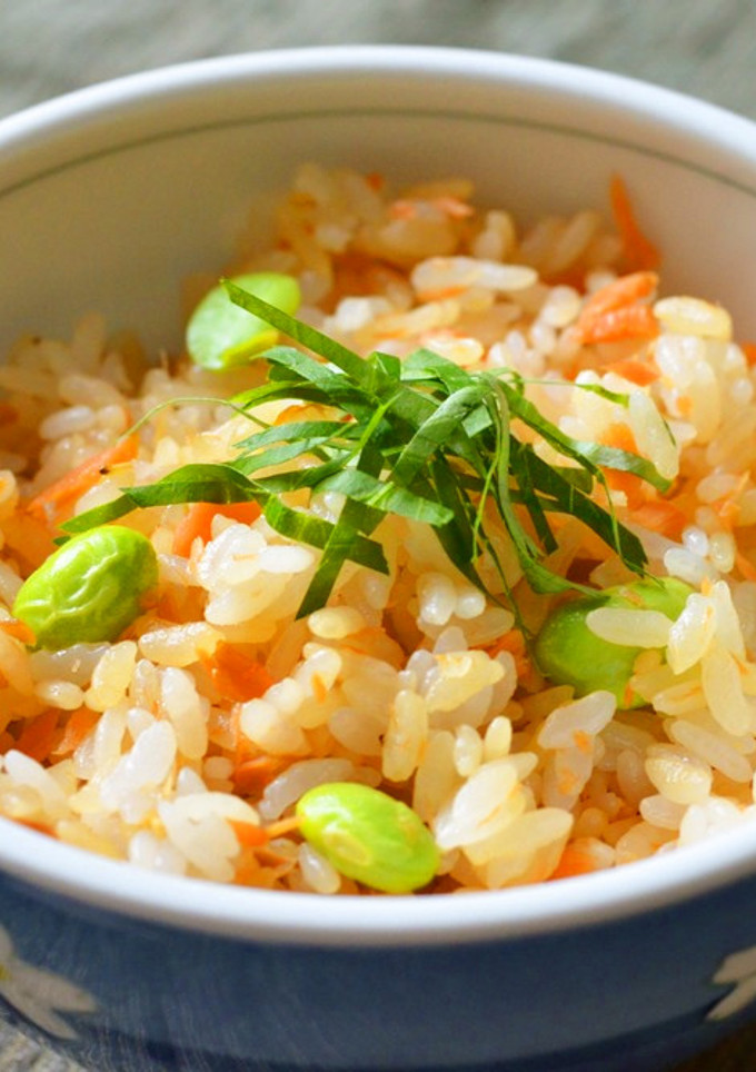 簡単♪えだ豆と鮭のまぜご飯＊お弁当にも◎-レシピのメイン写真