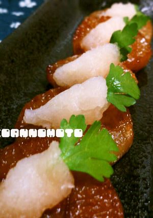 大根ステーキ＆大根おろしアート添え-レシピのメイン写真