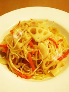 レンコンの和風パスタ-レシピのメイン写真