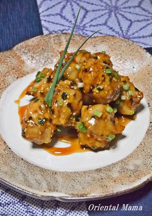 黒酢風味！食感蓮根のササミ揚げ-レシピのメイン写真