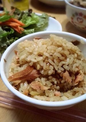 鮭の炊き込みご飯-レシピのメイン写真