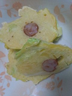 お弁当にも☆ウィンナーでプチお好み焼き-レシピのメイン写真