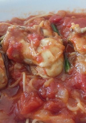 牡蠣とほうれん草のパスタ-レシピのメイン写真