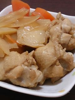 給食メニュー 鶏手羽元のさっぱり煮-レシピのメイン写真