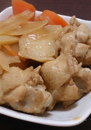 給食メニュー 鶏手羽元のさっぱり煮-レシピのメイン写真
