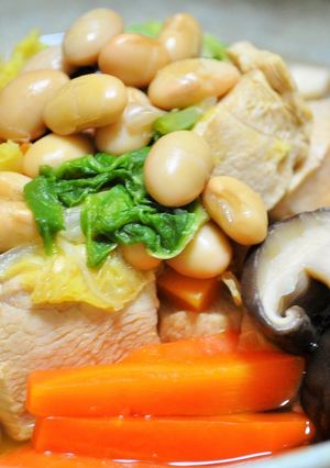 鶏肉と大豆のスープ煮-レシピのメイン写真