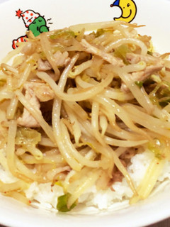 ピリ辛もやし丼-レシピのメイン写真