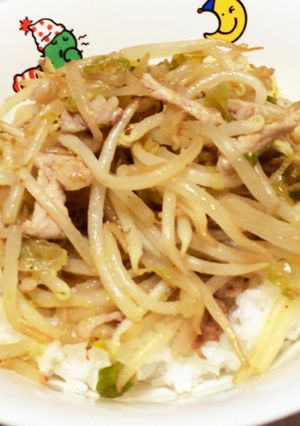 ピリ辛もやし丼-レシピのメイン写真