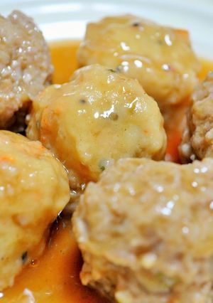 鶏団子と海老団子の甘辛煮-レシピのメイン写真
