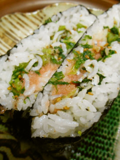 明太子とわさび菜のおにぎらず-レシピのメイン写真