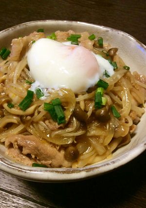 豚もやしあんかけ丼〜温玉のせ〜-レシピのメイン写真